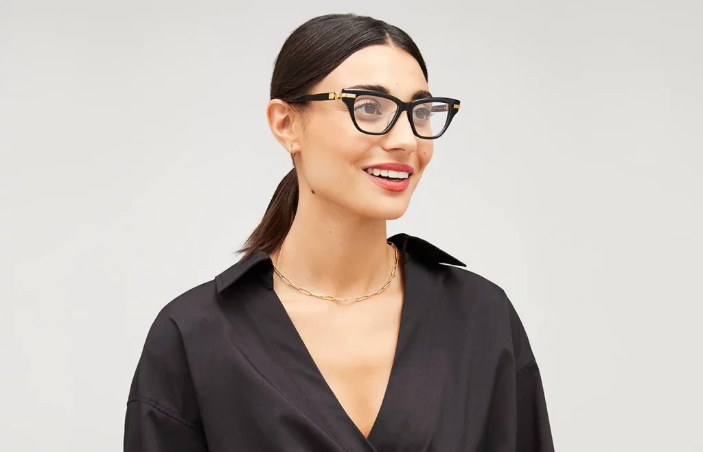 Retro cat eye black frames