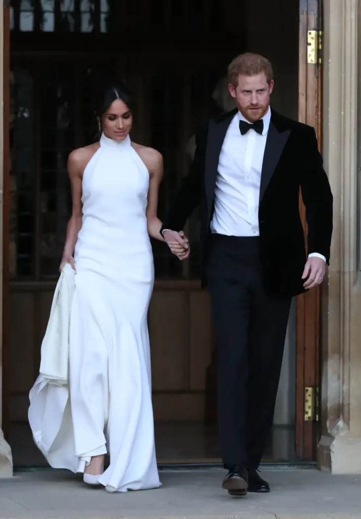 The Duchess of Sussex wore a McCartney design for her wedding reception outfit