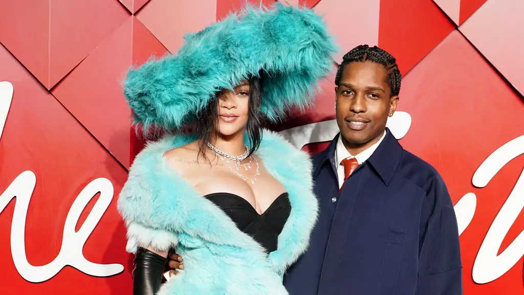 Rihanna steps out in maximalist turquoise fur