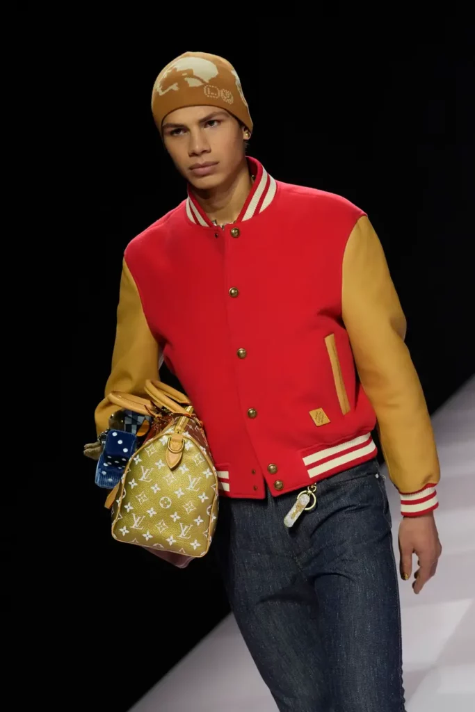 Varsity jackets, beanies and keychains captured the trends of the 2000s (Michel Euler/AP)